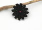 黒い色の小さい花の刺繍パッチ、刺繍のアップリケ パッチ サプライヤー